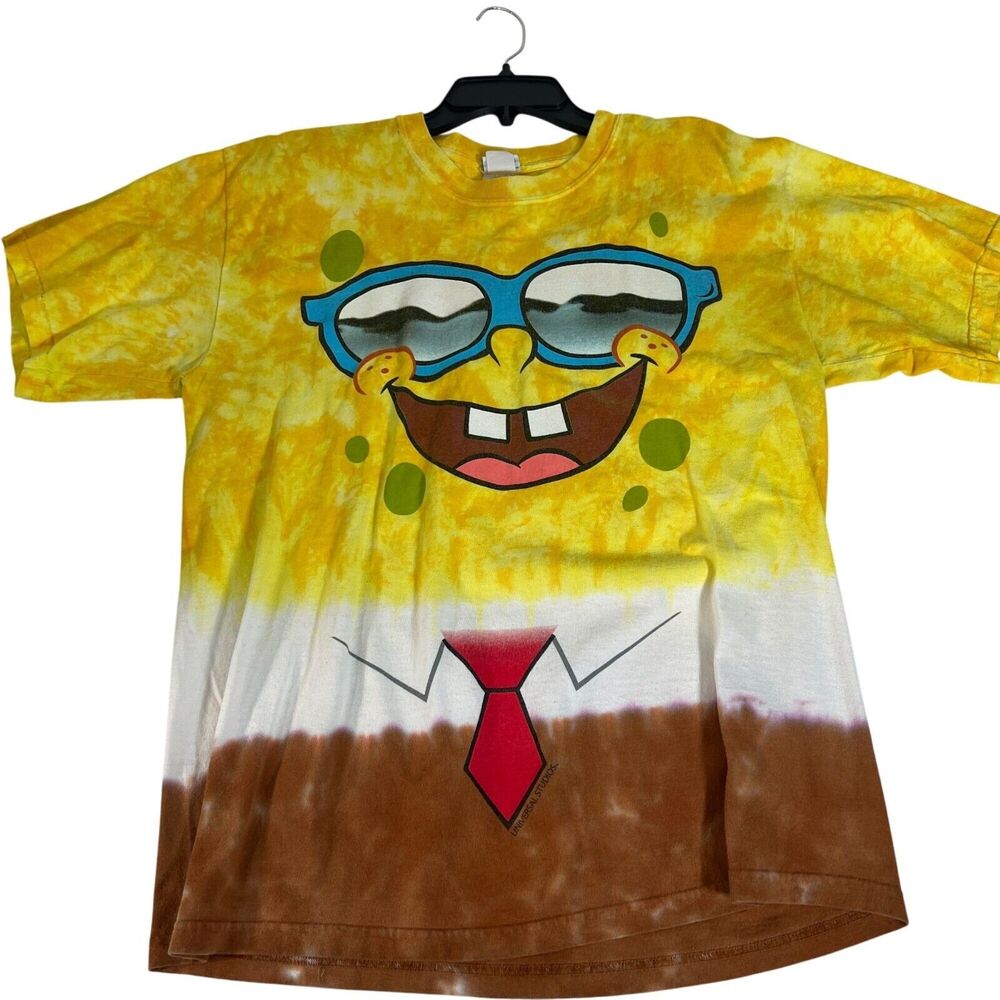 Vintage SpongeBob SquarePants Y2K I Make‎ This Look Good Tie-Dye Tee Universal L